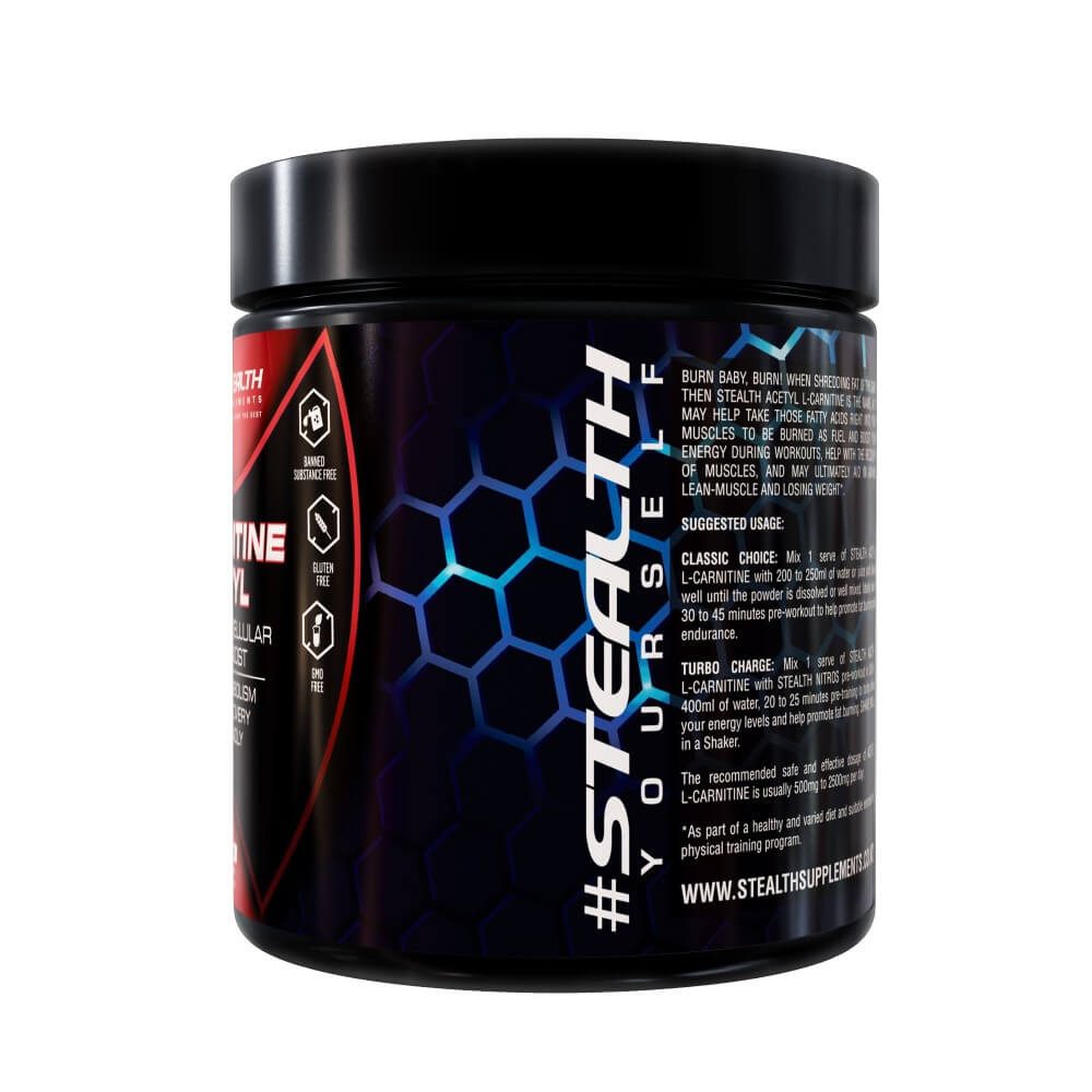 Stealth L-Carnitine - Fat Burner & Cellular Energy Boost Stealth Supplements NZ Stealth L-Carnitine - Fat Burner & Cellular Energy Boost Stealth Supplements NZ